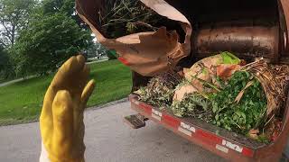 YARD WASTE DAY part 2  Gopro garbage man [upl. by Ailecra688]