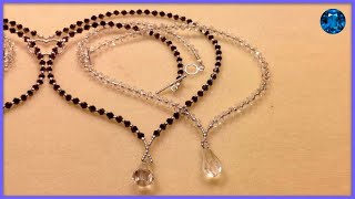 Crystal Necklace Tutorial [upl. by Iredale747]