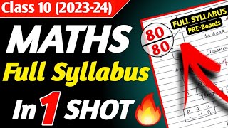 MATHS Full Revision IN ONE SHOT🔥 Maths Formulas Pre Board Maths important questions Class 10 [upl. by Goodden]