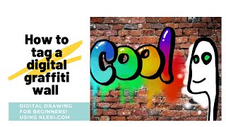 Digital drawing tutorial How to tag a digital graffiti wall using klekicom [upl. by Lucchesi82]