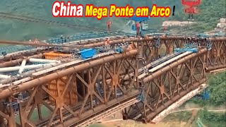 CHINA a Maior Ponte em Arco do Mundo Com 2 48855 Metros [upl. by Atteuqcaj]