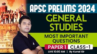 APSC Assam Preparation  APSC Prelims General Studies Previous Year Question Paper  Class 1 [upl. by Einaffit]