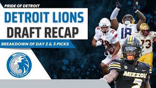 Recapping the Detroit Lions Draft Picks  Day 2 amp 3 Breakdown [upl. by Vachell]