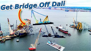 HOW Will They Move Key Bridge Off MV Dali Ship [upl. by Langill]