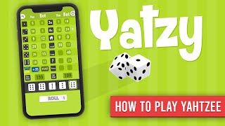 How to Play Yahtzee dice game 🎲🎲  Learn Yahtzee rules  👉 yatzy dice game  Yahtzee tutorial [upl. by Horwath]