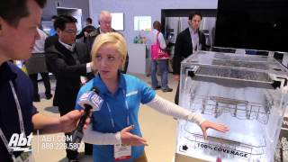 Samsung WaterWall Dishwasher Technology  CES 2014 [upl. by Nwahsir]