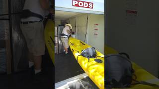 Packing a Gun Safe and a Kayak into a PODS portable container gunsafe kayak pods container [upl. by Arbma]