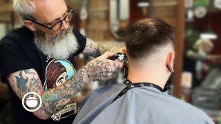 Master Barber Gives a quotTidyquot Haircut amp Beard Trim [upl. by Dallon]