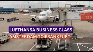 REVIEW Lufthansa Business Class Amsterdam to Frankfurt [upl. by Yenot485]