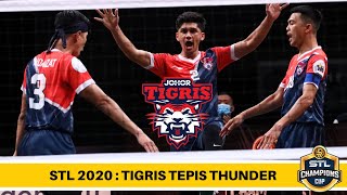 STL 2020 Johor Tigris tumbangkan KL Thunder  Champions Cup  superspeedsathome [upl. by Sibby]