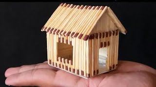 Matchstick House  How to make matchstick house  माचिस की तीली से बनाएं घर  Matchstick craft [upl. by Zaid27]