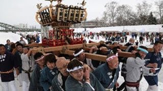 勇壮みこし最終日飾る 旭川冬まつり （20140211）北海道新聞 [upl. by Hauger]