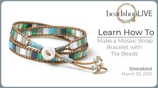 Mosaic Wrap Bracelet with Tila Beads [upl. by Analiese]