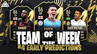 FIFA 23 TOTW 4 PREDICTIONS  TEAM OF THE WEEK 4 EARLY PREDICTIONS  FT Foden Militao Tomori [upl. by Velda558]