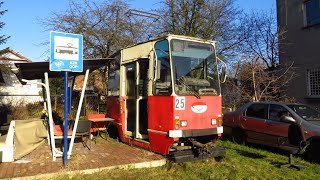 Będzin Grodziec Pamiątka po tramwaju 25 na remiza Grodziec [upl. by Northington]