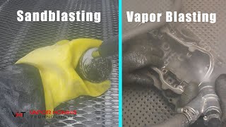 Vapor Blasting vs Sandblasting  Vapor Honing Technologies [upl. by Dolores]