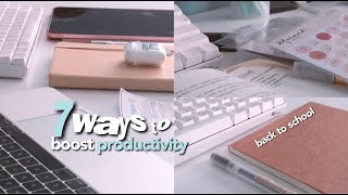 7 ways to INSTANTLY boost productivity for back to school 2021 [upl. by Ateerys802]