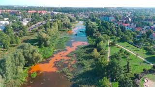 Toxic Colours  Skażone Jezioro Słoneczne w Szczecinie  Drone footage 4k [upl. by Avilys]