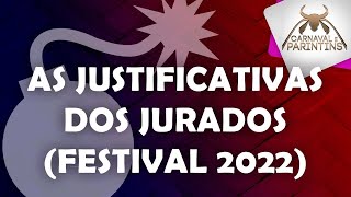 As justificativas dos jurados  Festival de Parintins 2022 [upl. by Camella]