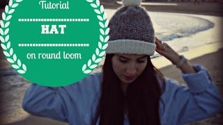 HOW TO MAKE A HAT IN SEED STITCH  TUTORIAL STEP BY STEP FOR BEGINNER LOOM KNITTING DIY [upl. by Lehsar]