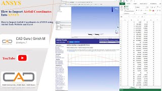 How to Import Airfoil Coordinates to ANSYS using Airfoil Tools Website [upl. by Anifares444]