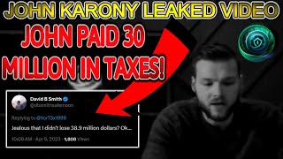 SAFEMOON JOHN KARONY LEAKED VIDEO JOHN PAID 30 MILLION IN TAXES [upl. by Nocam]