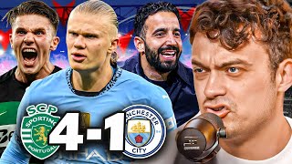 SPORTING LISBON 41 MAN CITY REACTION [upl. by Yarled789]