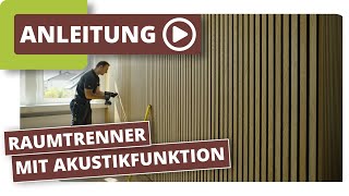 DIY TrennwandRaumtrenner aus Holz selber bauen mit Akustikfunktion [upl. by Gnouhc134]