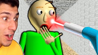 Baldis Basics WITH A LASER GUN [upl. by Nylecyoj657]