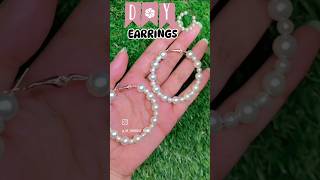 Diy pearl earrings 🤌🏻🧿😶‍🌫️pearlearringsearringsdesign pearls earrings diybeautifuloldtonew [upl. by Walkling]