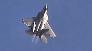 F22 Raptor • Air Maneuverability Demonstration [upl. by Yttig269]