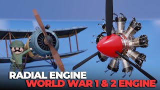 World War 1 amp 2 Engines  How a radial engine works 400001 [upl. by Tillinger958]