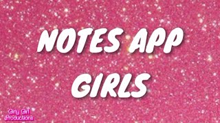 Notes app Girls [upl. by Llenaej75]