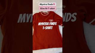 Myntra finds Slim fit Tshirt ✨myntratshirt shortsvideo myntratop myntrashopping [upl. by Ahlgren]