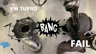 TURBO FAILURE  WHAT HAPPENS WHEN YOUR TURBO EXPLODES  MODIFIED VW TOURAN [upl. by Farrow]