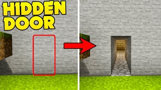 Minecraft How to make a Hidden Piston Door In BEDROCK Tutorial [upl. by Ardnoik]