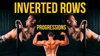 INVERTED ROW Progressions Bodyweight Calisthenics Exercises for Beginners [upl. by Prudy]