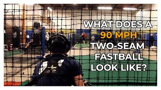 What does a 90 MPH twoseam fastball look like Driveline Baseball [upl. by Avid134]