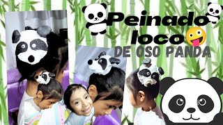 Peinado LOCO 🤪 de Panda 🐼 peinadoloco Peinadolocoparaniña [upl. by Chas]