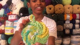 Crocheted Spiral Scrubbies by Jonahs Hands [upl. by Stover784]