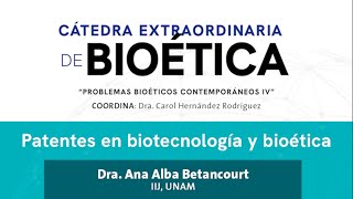 Cátedra Extraordinaria de Bioética de la FFyL quotPatentes en biotecnología y bioética” [upl. by Moberg]