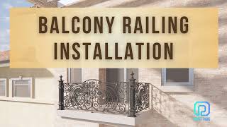 Railing installation  How to install wrought iron balcony railing [upl. by Leitman870]