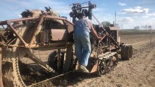 Buckeye Ditcher installing tile [upl. by Eenimod]