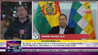 Presidente de Bolivia instó a impulsar soluciones sobre el desarrollo del país [upl. by Aseyt]