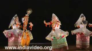 Ras Lila Manipuri dance India [upl. by Bernadette]