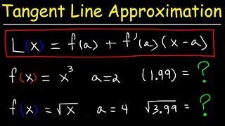 Finding The Linearization of a Function Using Tangent Line Approximations [upl. by Wileen592]