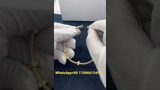 How to Open Cartier Ecrow Bangle Bracelet 18K Yellow Gold [upl. by Carlson302]