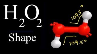 H2O2 Molecular Geometry  Shape and Bond Angles see descp for precise angles [upl. by Elias]