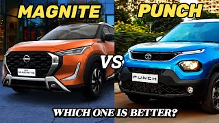 Nissan Magnite Vs Tata Punch  Nissan Magnite Facelift 2024 vs Tata Punch  Detailed Comparison [upl. by Ltney678]