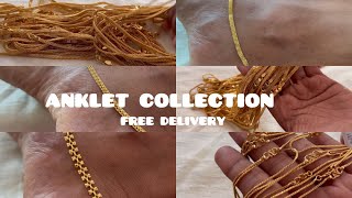 BEAUTIFUL ANKLET COLLECTIONGOLDPLATED JEWELLERYFREE DELIVERY [upl. by Almeida]